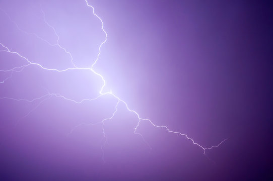 Dangerous Lightning Streaks Across The Sky.