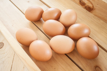 eggs on wood