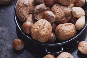 Various nuts selection