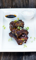  American spare ribs on grilled