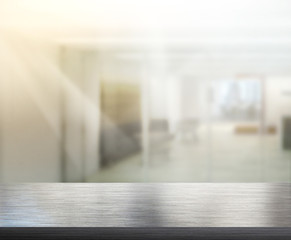 Table Top And Blur Office Background