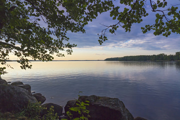 Scenic sunset on the Gulf of Finland