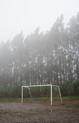 Naklejka premium Muddy soccer field