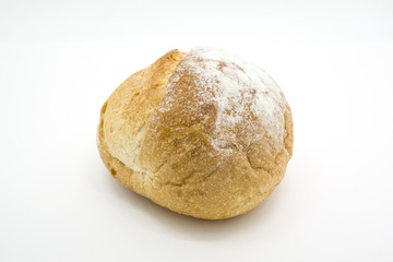 One loaf of round fresh sourdough bread