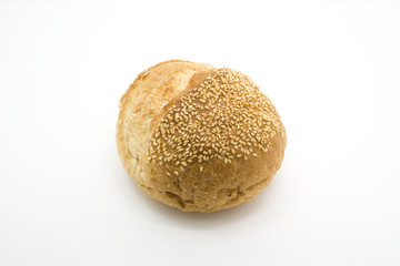 One loaf of round fresh sourdough bread