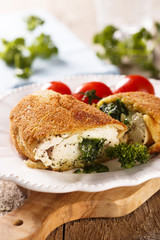 Chicken Kiev with wild garlic