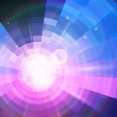 Abstract shining circle tunnel. Vector background