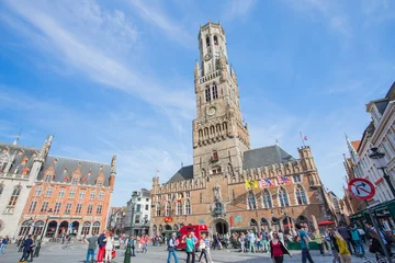 Türaufkleber Belfry the landmark of Bruges in Belgium © orpheus26