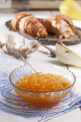 jam in a glass bowl 