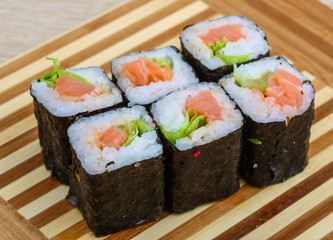 Roll with salmon