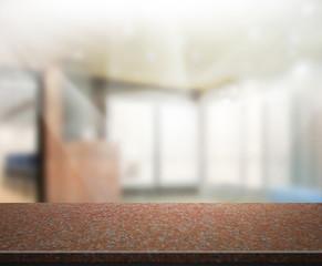 Table Top And Blur Office Background