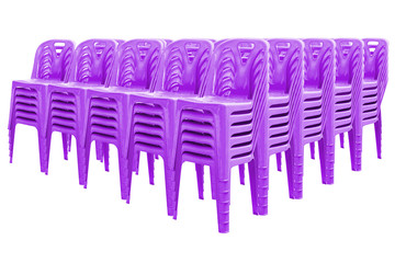 Plastic chairs.