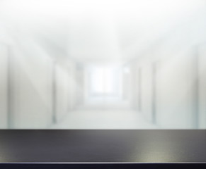 Table Top And Blur Office Background