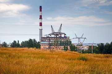 Fototapeta premium Views thermal power plant Kerch