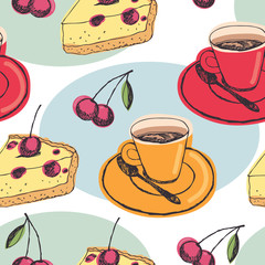 Cherry pie background