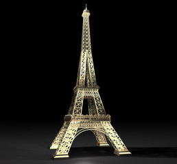 Fototapeta na wymiar Torre parigina in oro
