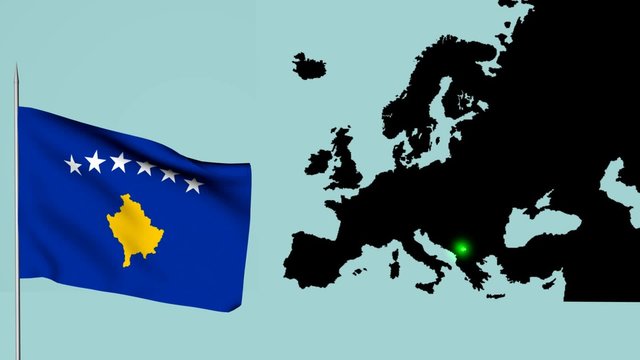 Bandiera Europa kossovo