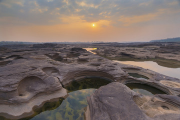 Sunset Grand Canyon Sam Pan Bok at Ubonratchathani Province Thai