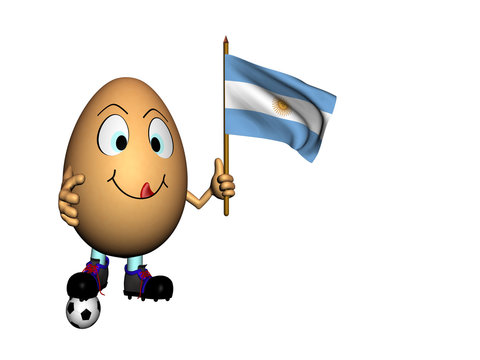 Uovo con bandiera argentina