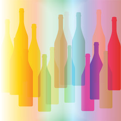  Colorful bottle on background