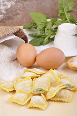 Ravioli with ricotta and spinach