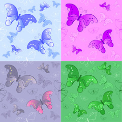Fototapeta na wymiar seamless pattern from butterflies