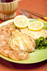 plaice fillets roasted