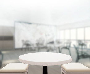 Table Top And Blur Office Background