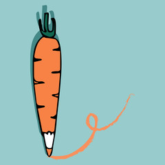 Carrot color pencil