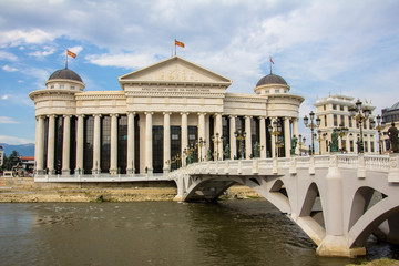 Fototapeta premium Macedonian archaeological museum in Skopje, Macedonia
