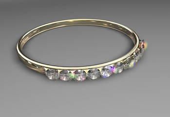 anello con diamanti in oro
