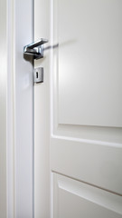 Obraz premium pad-printed white door closed a