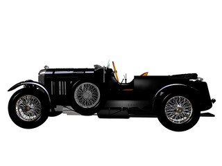 auto sportiva d'epoca nera 1930
