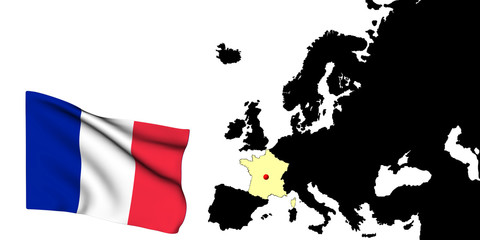 Europa Centrale ,Bandiera della Francia