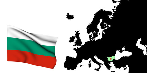 Bandiera della Bulgaria Europa