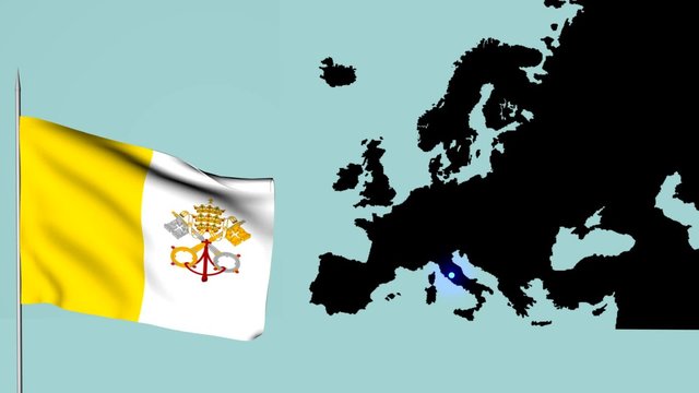 Citt&agrave; del Vaticano Bandiera