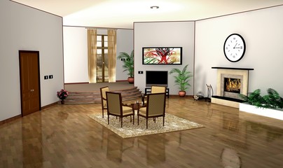 Salone di casa Arredato