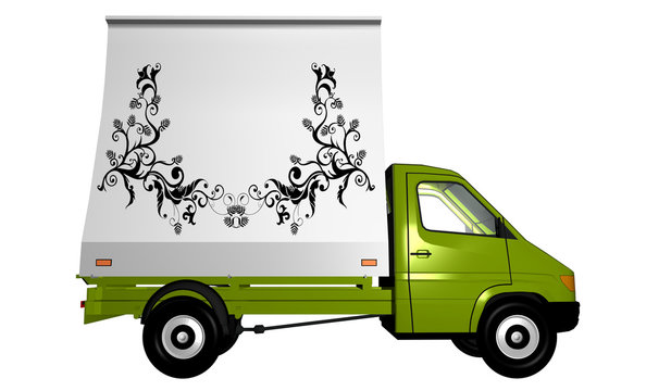 Furgone pubblicitario Verde