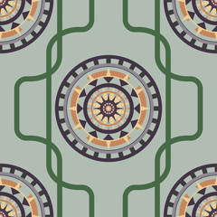 tribal sun multiple shapes pattern