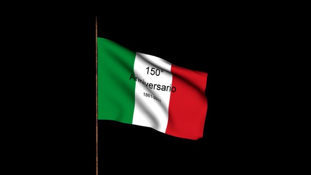 animazione video della bandiera italiana