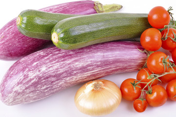 eggplant and zucchini cherry tomatoes