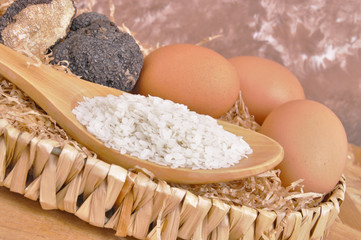 rice and black truffle