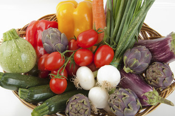 basket of mixed vegetables
