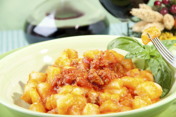 Potato gnocchi with flour aproteica