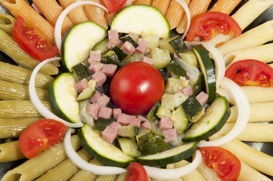 Tricolor Pasta For The European Football