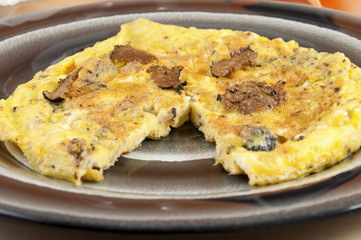 omelette with truffles shaft