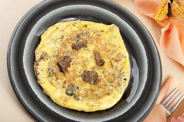 omelette with truffles shaft