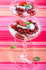 Strawberry and cream trifle