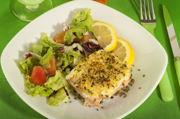 grilled salmon and cheese