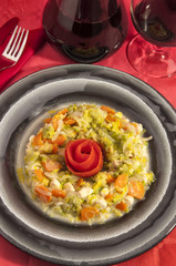 turkey breast with leeks and carrots